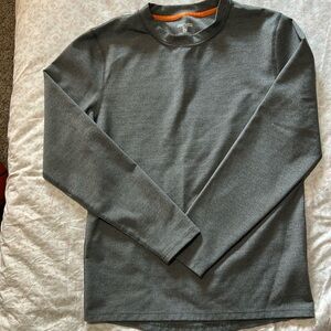 Omni-Wool Mens Long Sleeve Top Size XL Gray Wool Blend Crew Neck Base Layer